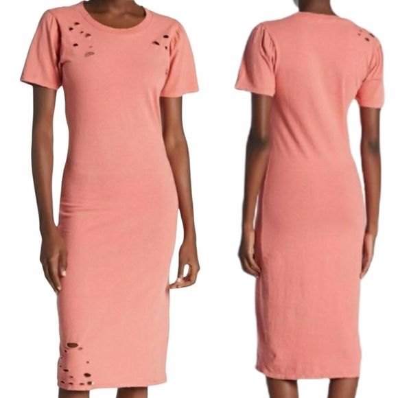 Abound Distressed scoopneck t-shirt dress size M - Picture 1 of 12